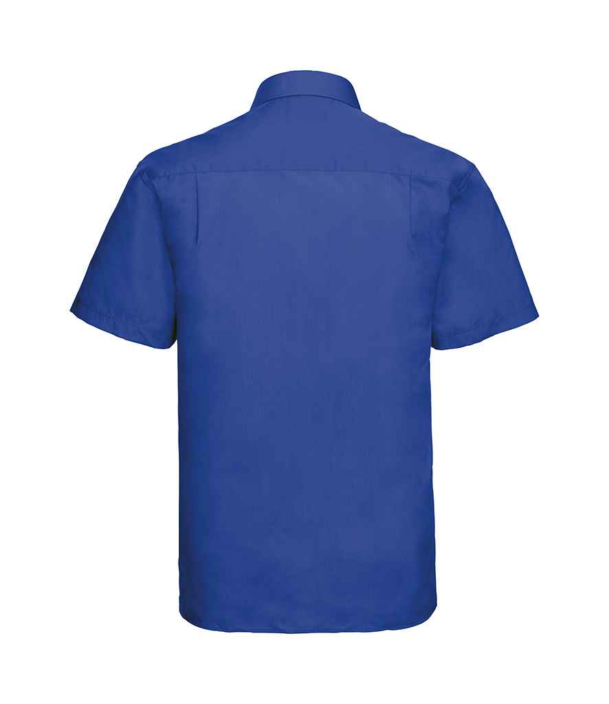 Russell Collection Short Sleeve Easy Care Poplin Shirt in by Russell — Custom branded clothing by Print Press, featuring premium embroidery produced in our specialist print lab in the UK.