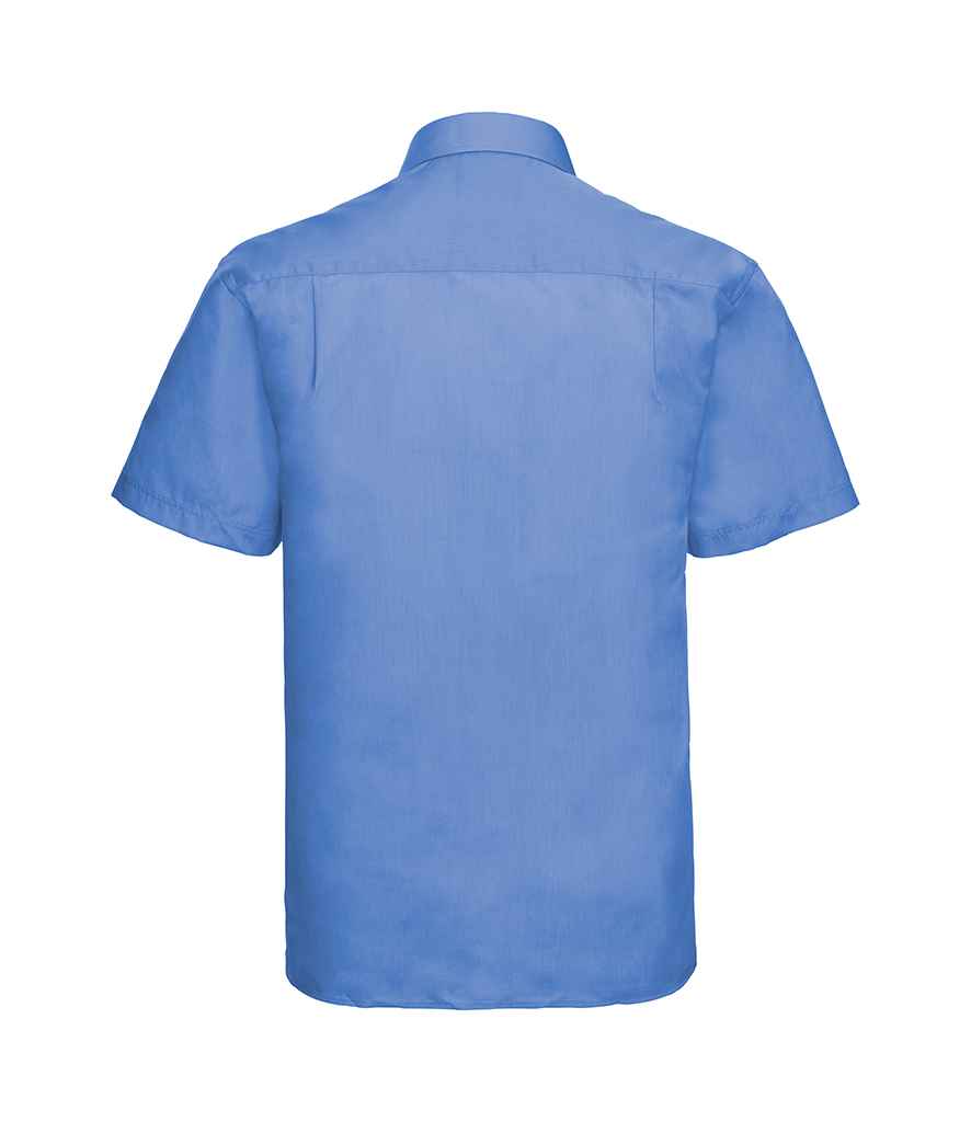 Russell Collection Short Sleeve Easy Care Poplin Shirt in by Russell — Custom branded clothing by Print Press, featuring premium embroidery produced in our specialist print lab in the UK.