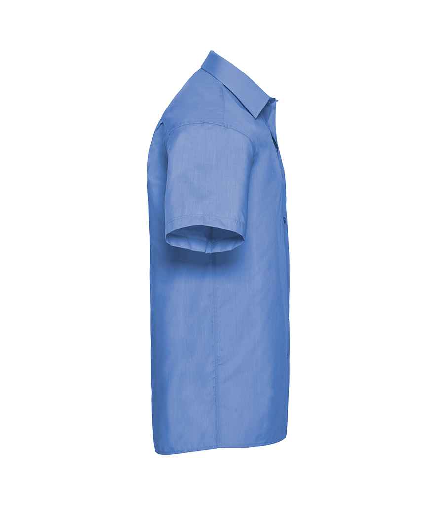 Russell Collection Short Sleeve Easy Care Poplin Shirt in by Russell — Custom branded clothing by Print Press, featuring premium embroidery produced in our specialist print lab in the UK.