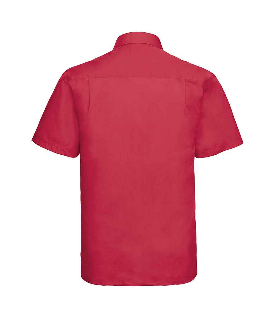 Russell Collection Short Sleeve Easy Care Poplin Shirt in by Russell — Custom branded clothing by Print Press, featuring premium embroidery produced in our specialist print lab in the UK.