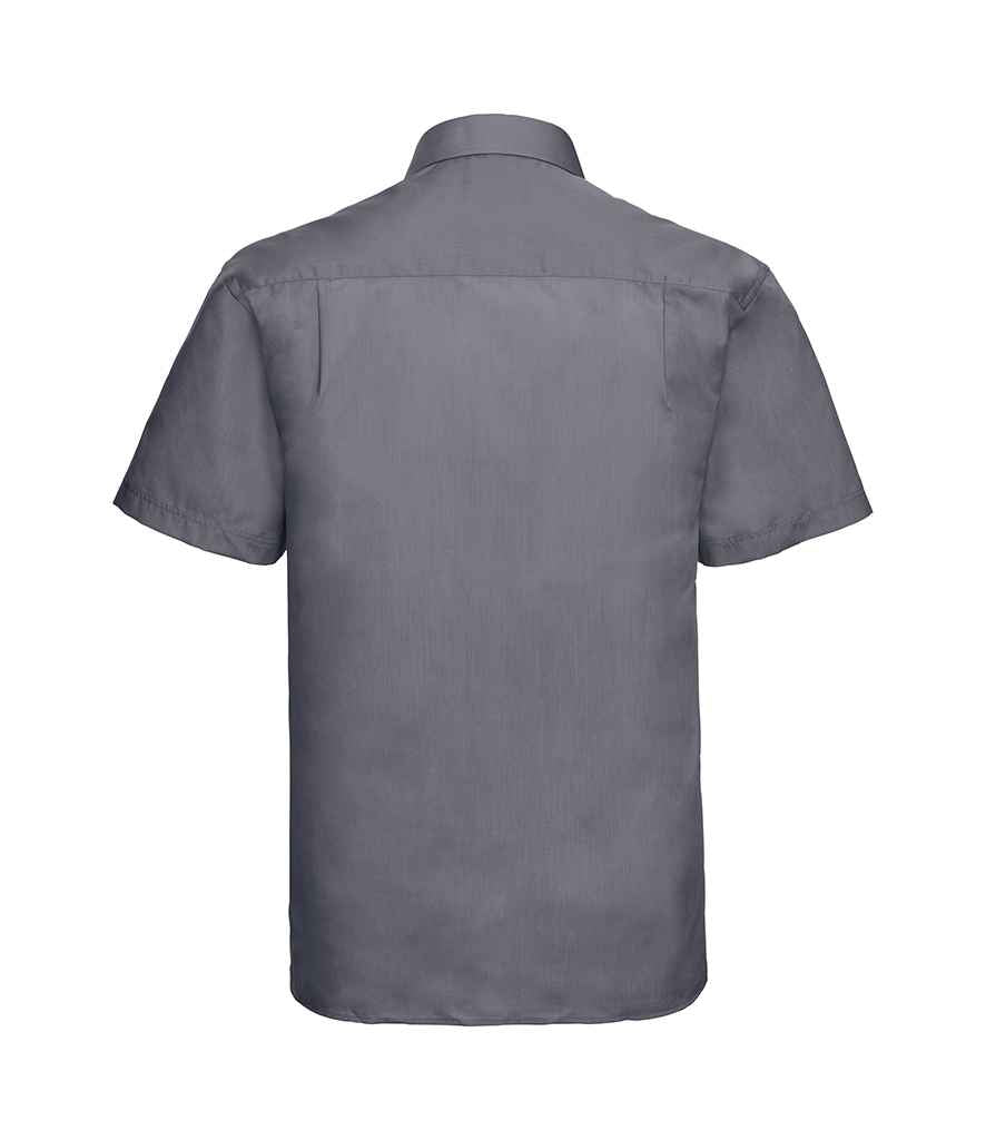 Russell Collection Short Sleeve Easy Care Poplin Shirt in by Russell — Custom branded clothing by Print Press, featuring premium embroidery produced in our specialist print lab in the UK.