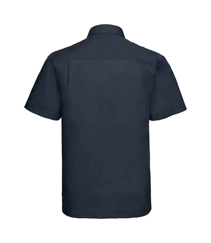 Russell Collection Short Sleeve Easy Care Poplin Shirt in by Russell — Custom branded clothing by Print Press, featuring premium embroidery produced in our specialist print lab in the UK.