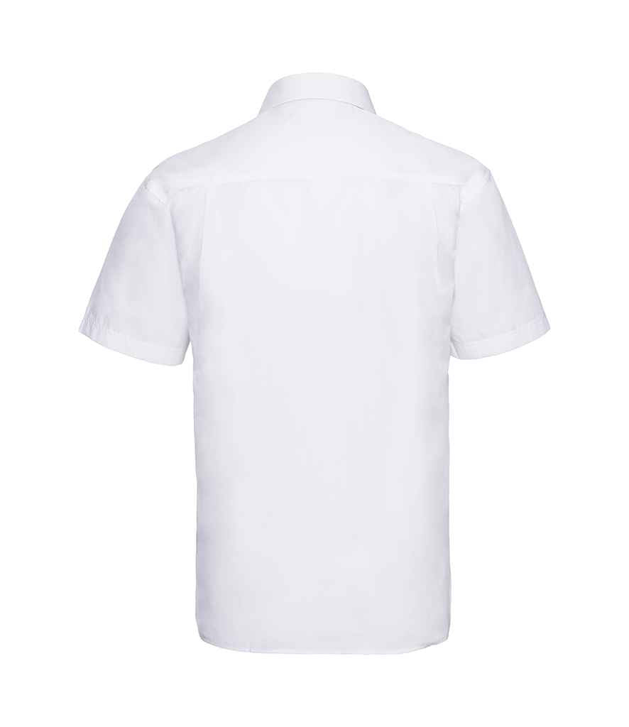 Russell Collection Short Sleeve Easy Care Poplin Shirt in by Russell — Custom branded clothing by Print Press, featuring premium embroidery produced in our specialist print lab in the UK.