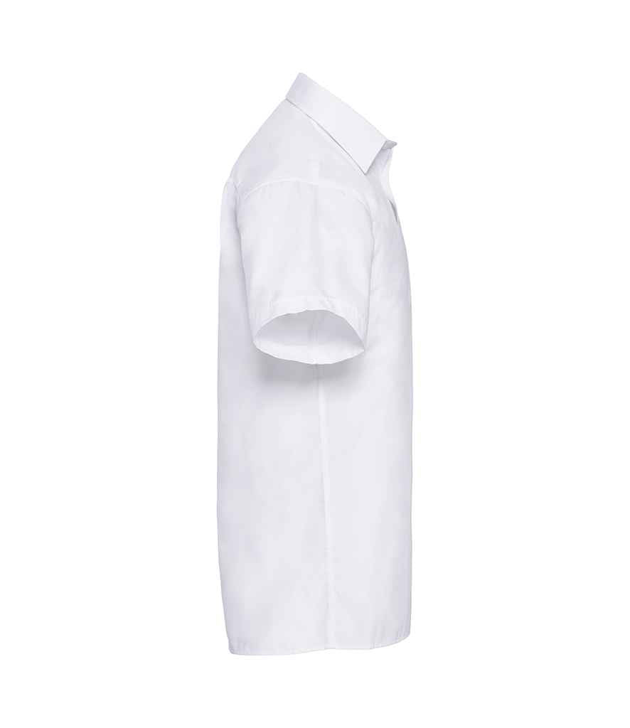 Russell Collection Short Sleeve Easy Care Poplin Shirt in by Russell — Custom branded clothing by Print Press, featuring premium embroidery produced in our specialist print lab in the UK.