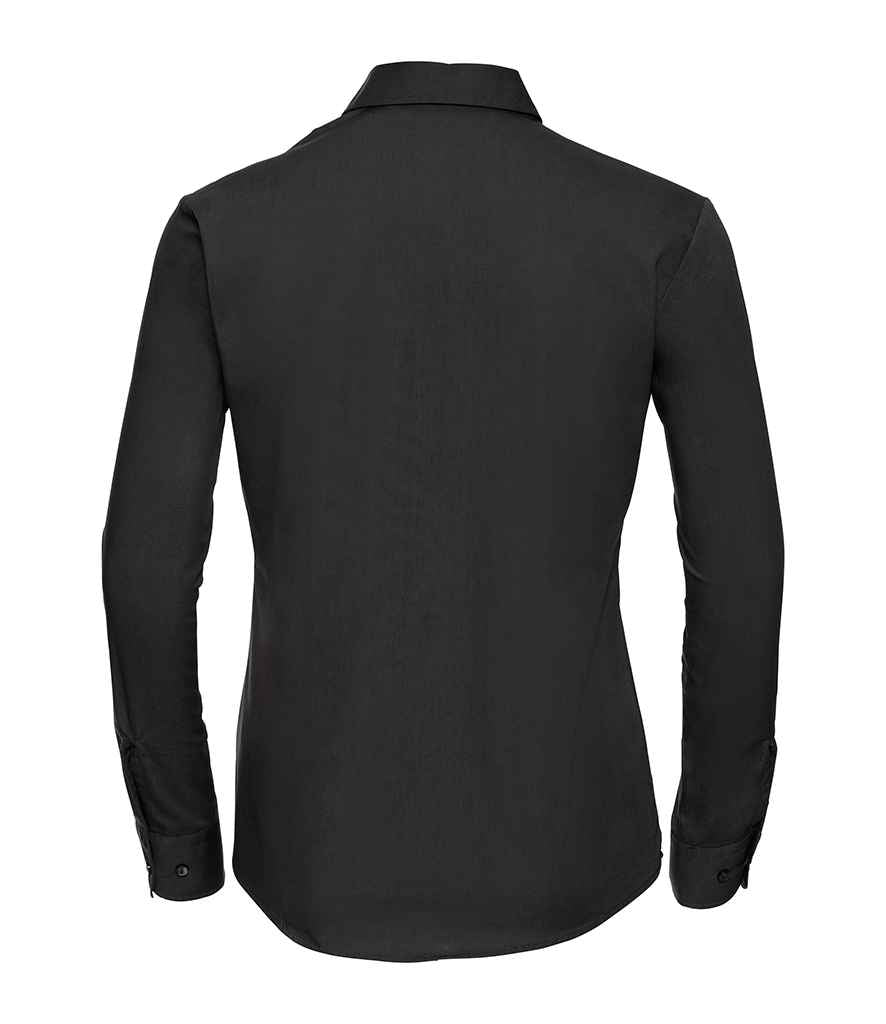 Russell Collection Ladies Long Sleeve Easy Care Cotton Poplin Shirt in by Russell — Custom branded clothing by Print Press, featuring premium embroidery produced in our specialist print lab in the UK.