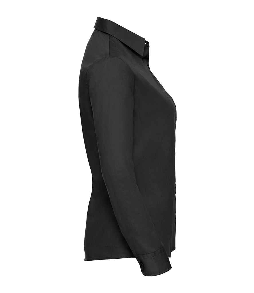 Russell Collection Ladies Long Sleeve Easy Care Cotton Poplin Shirt in by Russell — Custom branded clothing by Print Press, featuring premium embroidery produced in our specialist print lab in the UK.