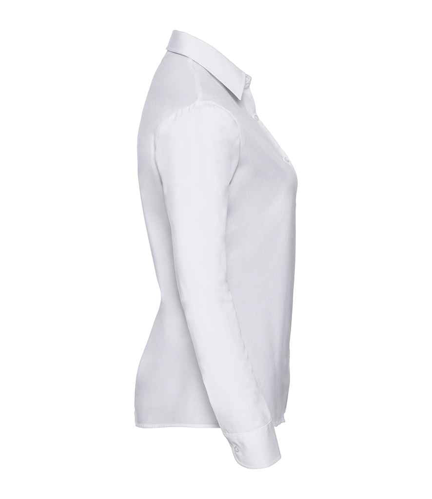 Russell Collection Ladies Long Sleeve Easy Care Cotton Poplin Shirt in by Russell — Custom branded clothing by Print Press, featuring premium embroidery produced in our specialist print lab in the UK.