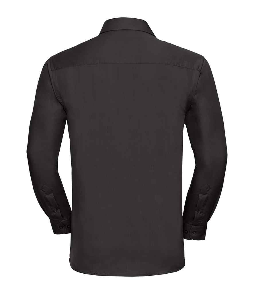 Russell Collection Long Sleeve Easy Care Cotton Poplin Shirt in by Russell — Custom branded clothing by Print Press, featuring premium embroidery produced in our specialist print lab in the UK.