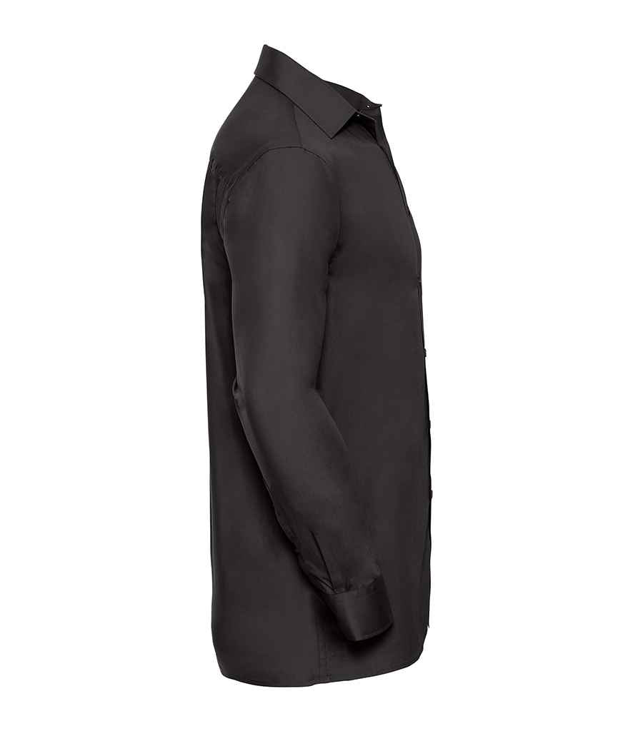 Russell Collection Long Sleeve Easy Care Cotton Poplin Shirt in by Russell — Custom branded clothing by Print Press, featuring premium embroidery produced in our specialist print lab in the UK.