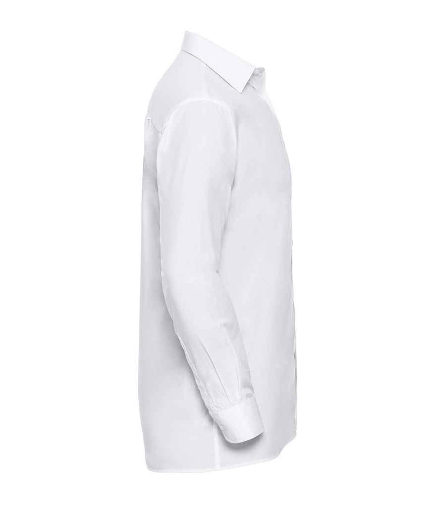 Russell Collection Long Sleeve Easy Care Cotton Poplin Shirt in by Russell — Custom branded clothing by Print Press, featuring premium embroidery produced in our specialist print lab in the UK.