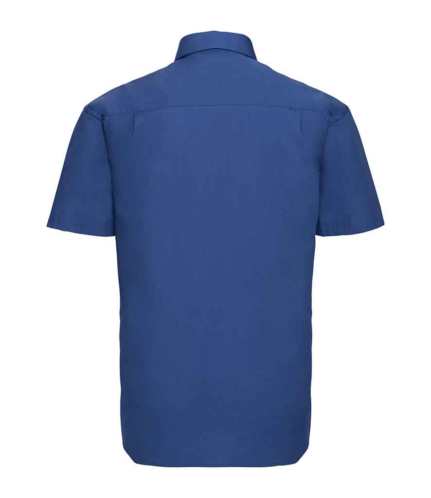 Russell Collection Short Sleeve Easy Care Cotton Poplin Shirt in by Russell — Custom branded clothing by Print Press, featuring premium embroidery produced in our specialist print lab in the UK.