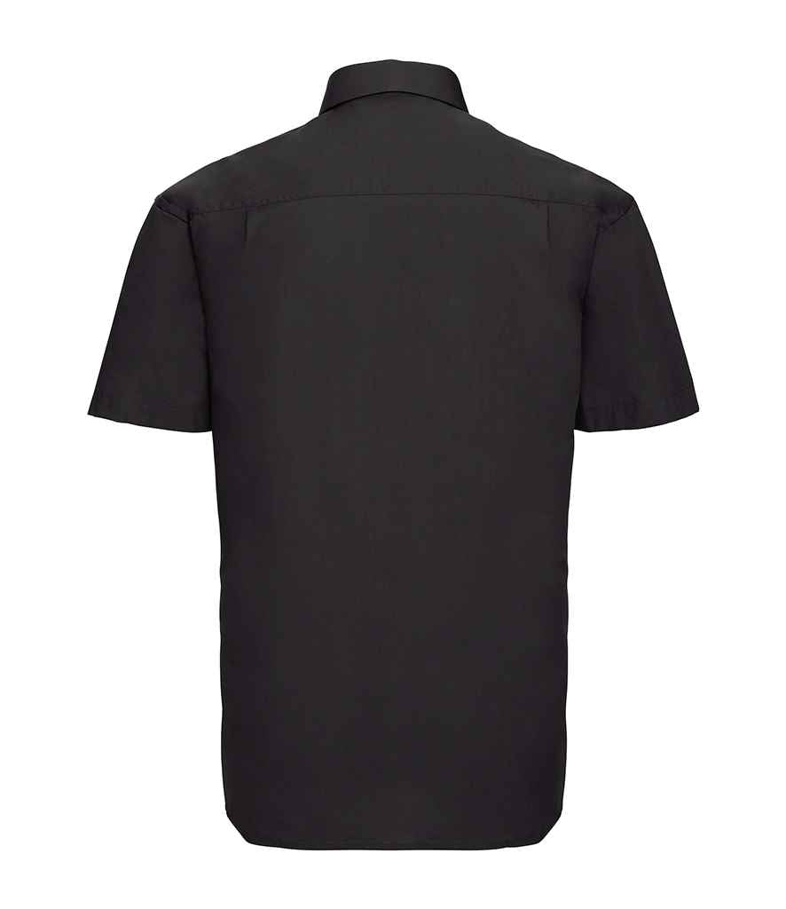 Russell Collection Short Sleeve Easy Care Cotton Poplin Shirt in by Russell — Custom branded clothing by Print Press, featuring premium embroidery produced in our specialist print lab in the UK.