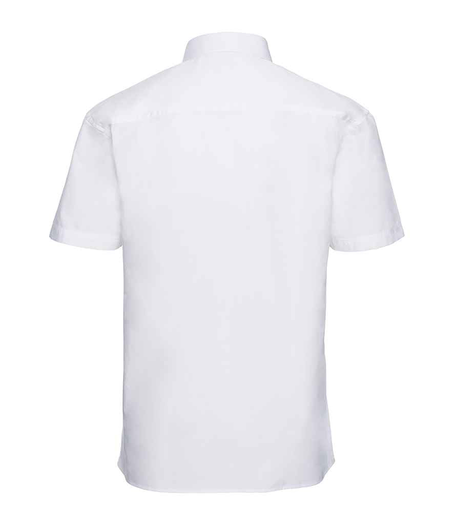 Russell Collection Short Sleeve Easy Care Cotton Poplin Shirt in by Russell — Custom branded clothing by Print Press, featuring premium embroidery produced in our specialist print lab in the UK.