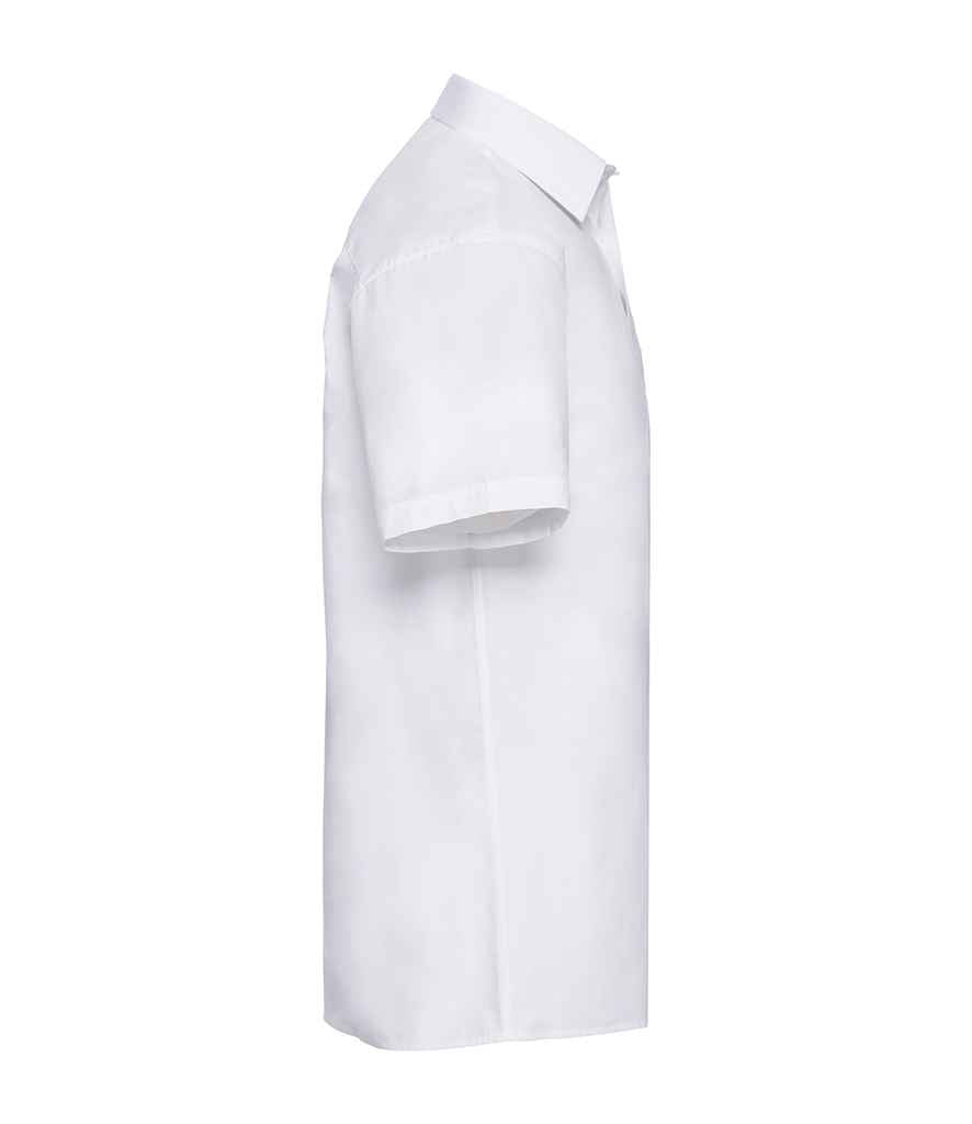 Russell Collection Short Sleeve Easy Care Cotton Poplin Shirt in by Russell — Custom branded clothing by Print Press, featuring premium embroidery produced in our specialist print lab in the UK.