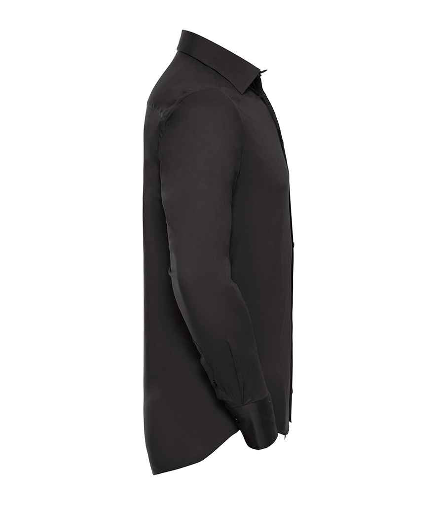 Russell Collection Long Sleeve Easy Care Fitted Shirt in by Russell — Custom branded clothing by Print Press, featuring premium embroidery produced in our specialist print lab in the UK.