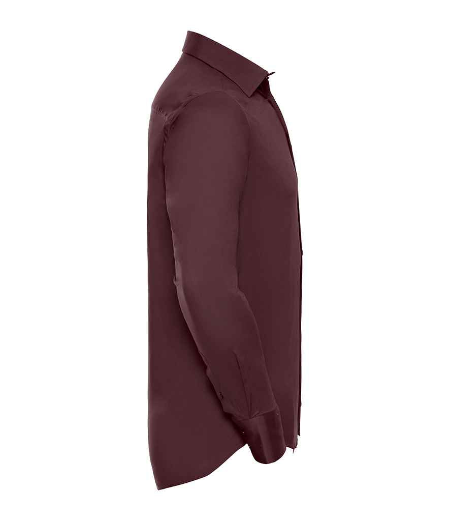 Russell Collection Long Sleeve Easy Care Fitted Shirt in by Russell — Custom branded clothing by Print Press, featuring premium embroidery produced in our specialist print lab in the UK.