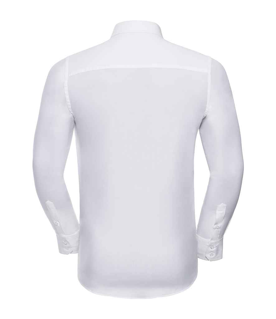 Russell Collection Long Sleeve Easy Care Fitted Shirt in by Russell — Custom branded clothing by Print Press, featuring premium embroidery produced in our specialist print lab in the UK.