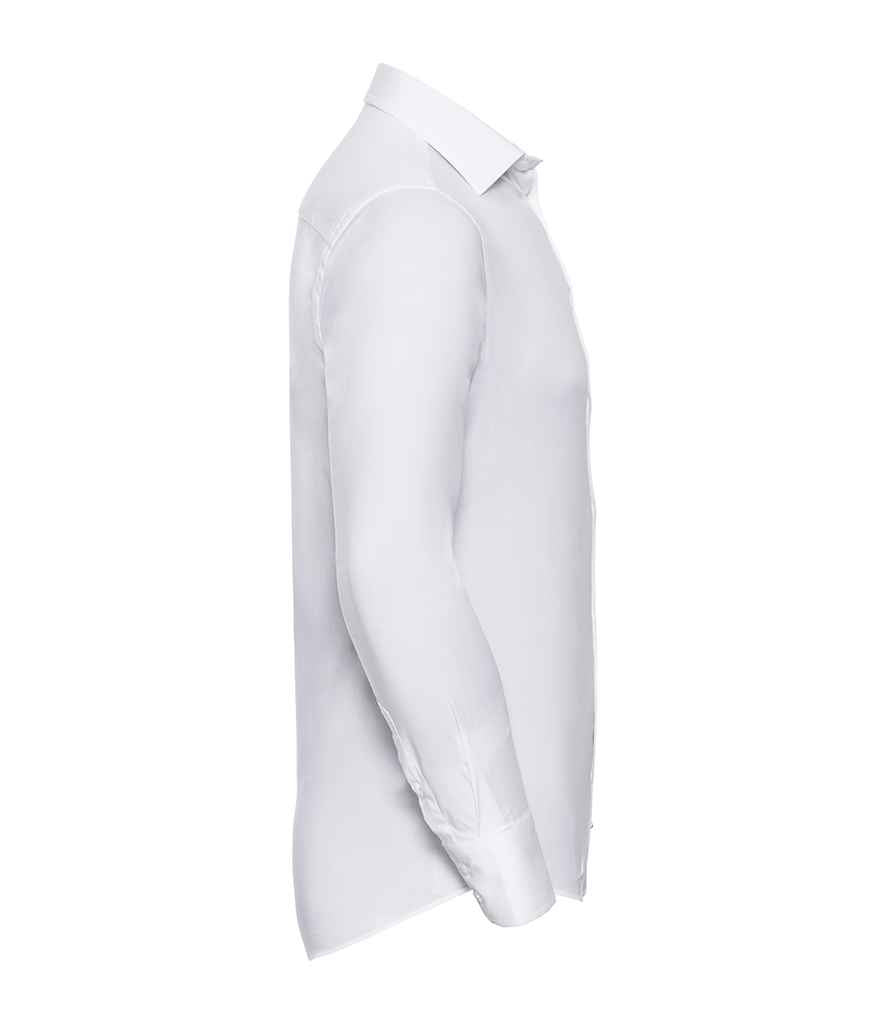 Russell Collection Long Sleeve Easy Care Fitted Shirt in by Russell — Custom branded clothing by Print Press, featuring premium embroidery produced in our specialist print lab in the UK.