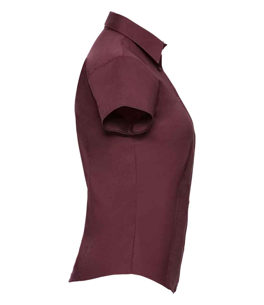 Russell Collection Ladies Short Sleeve Easy Care Fitted Shirt in by Russell — Custom branded clothing by Print Press, featuring premium embroidery produced in our specialist print lab in the UK.
