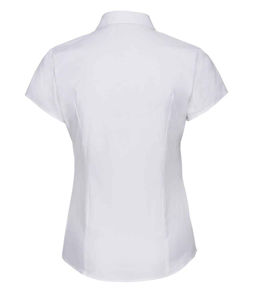 Russell Collection Ladies Short Sleeve Easy Care Fitted Shirt in by Russell — Custom branded clothing by Print Press, featuring premium embroidery produced in our specialist print lab in the UK.