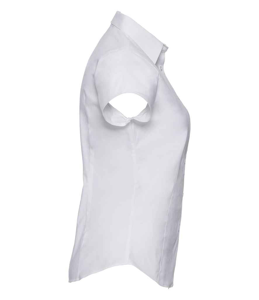 Russell Collection Ladies Short Sleeve Easy Care Fitted Shirt in by Russell — Custom branded clothing by Print Press, featuring premium embroidery produced in our specialist print lab in the UK.