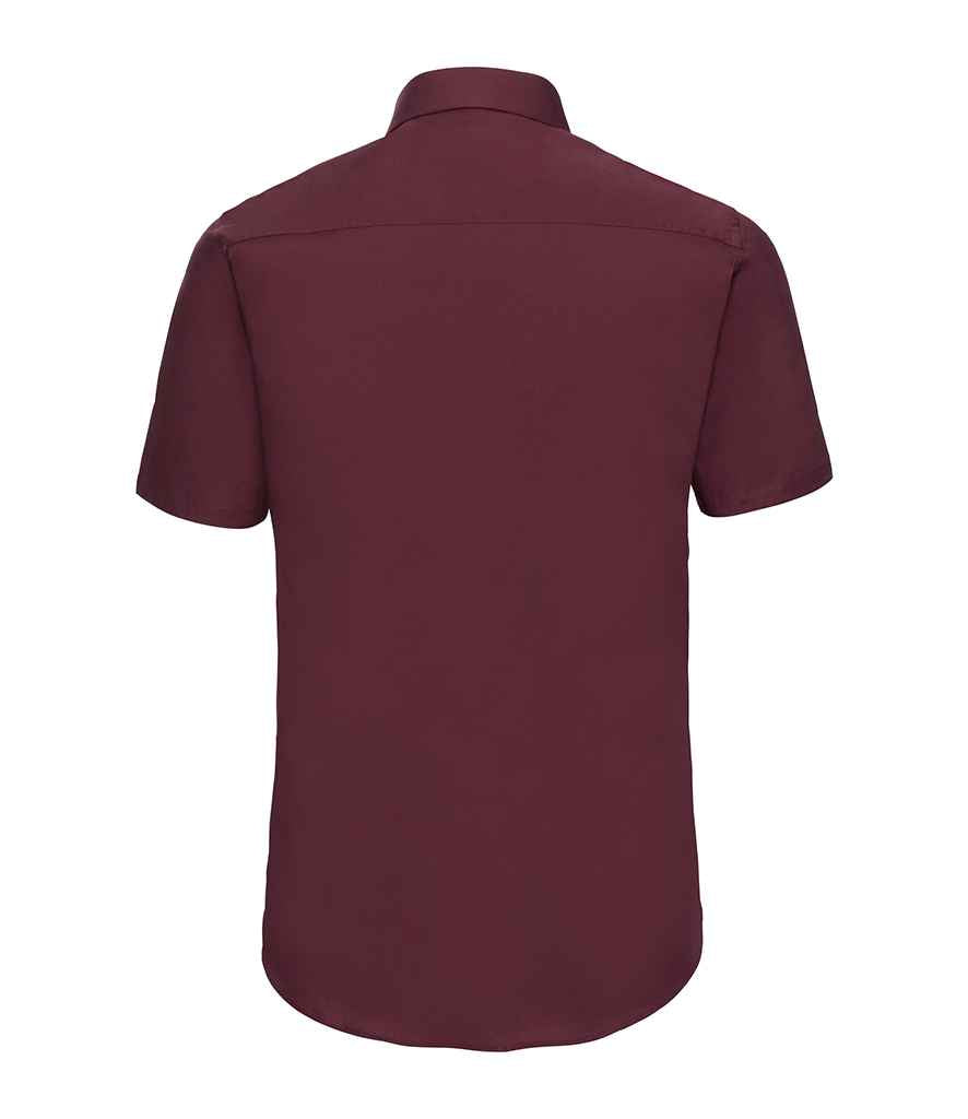 Russell Collection Short Sleeve Easy Care Fitted Shirt in by Russell — Custom branded clothing by Print Press, featuring premium embroidery produced in our specialist print lab in the UK.