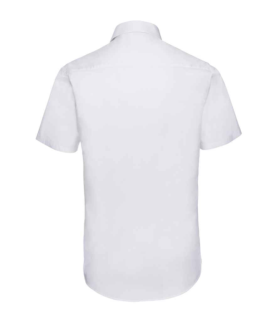 Russell Collection Short Sleeve Easy Care Fitted Shirt in by Russell — Custom branded clothing by Print Press, featuring premium embroidery produced in our specialist print lab in the UK.