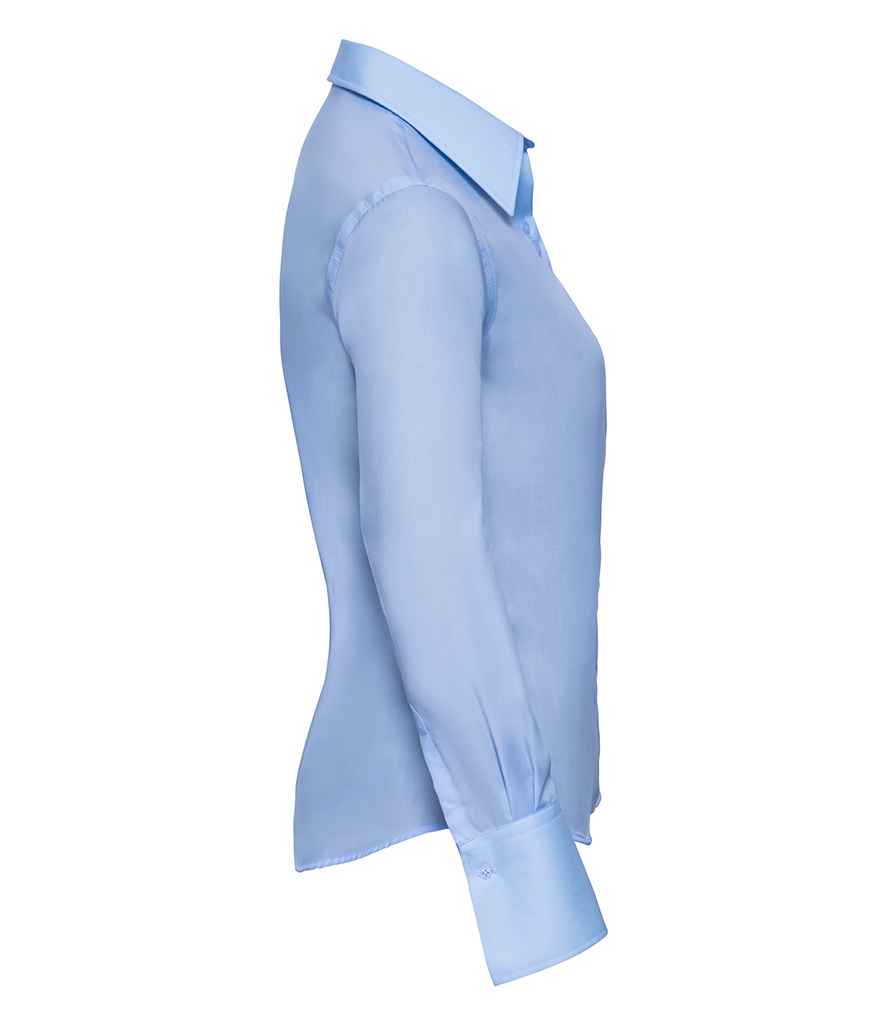 Russell Collection Ladies Long Sleeve Ultimate Non-Iron Shirt in by Russell — Custom branded clothing by Print Press, featuring premium embroidery produced in our specialist print lab in the UK.