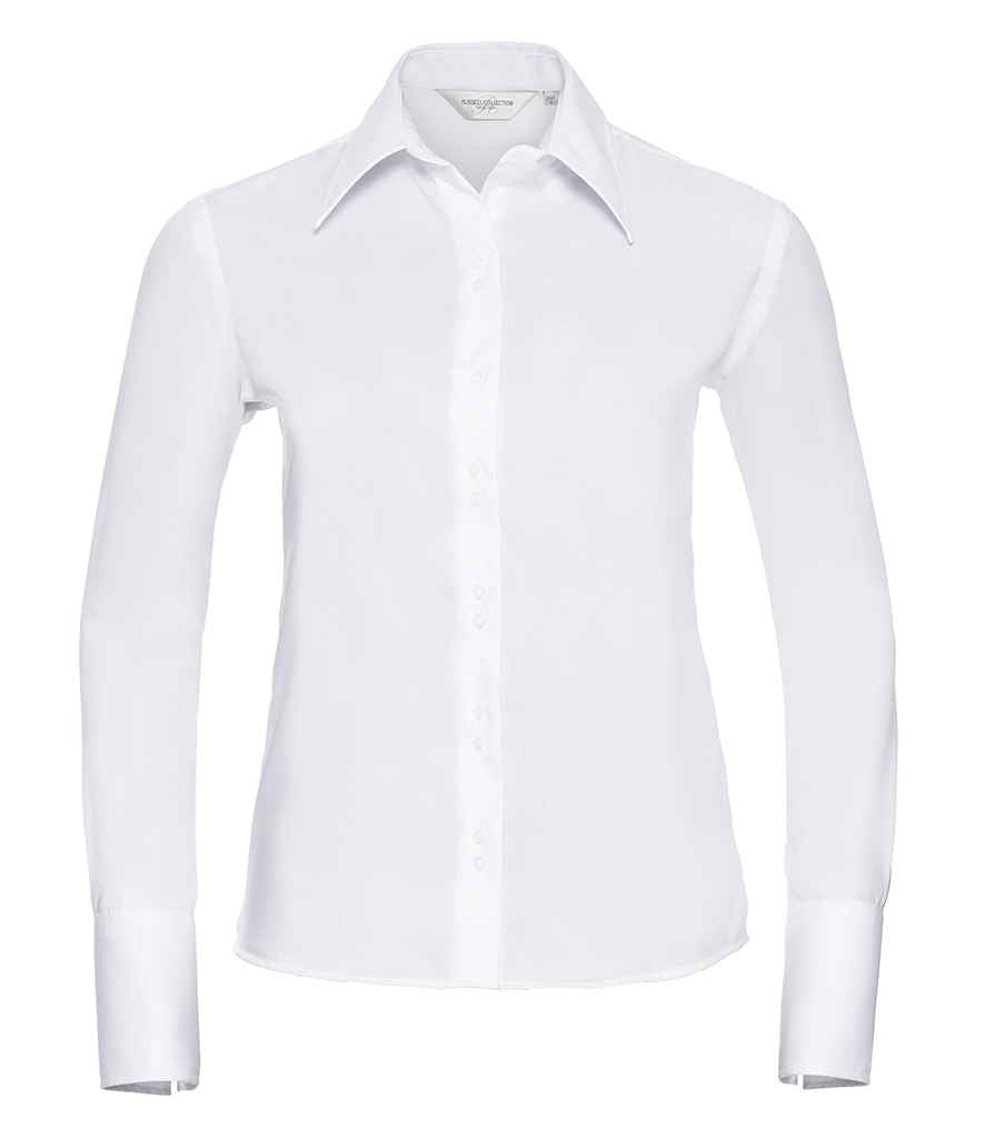 Russell Collection Ladies Long Sleeve Ultimate Non-Iron Shirt in by Russell — Custom branded clothing by Print Press, featuring premium embroidery produced in our specialist print lab in the UK.