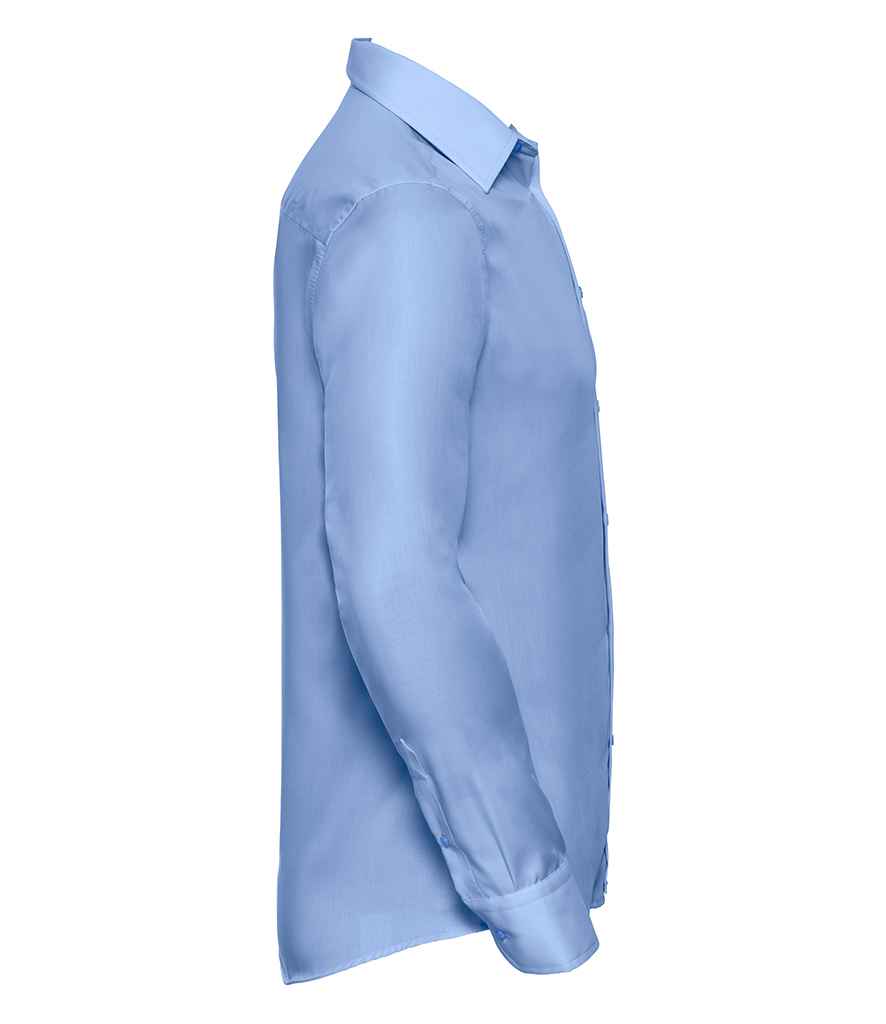 Russell Collection Long Sleeve Tailored Ultimate Non-Iron Shirt in by Russell — Custom branded clothing by Print Press, featuring premium embroidery produced in our specialist print lab in the UK.