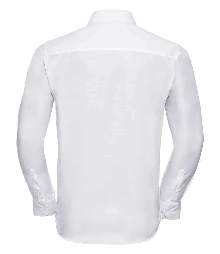 Russell Collection Long Sleeve Tailored Ultimate Non-Iron Shirt in by Russell — Custom branded clothing by Print Press, featuring premium embroidery produced in our specialist print lab in the UK.