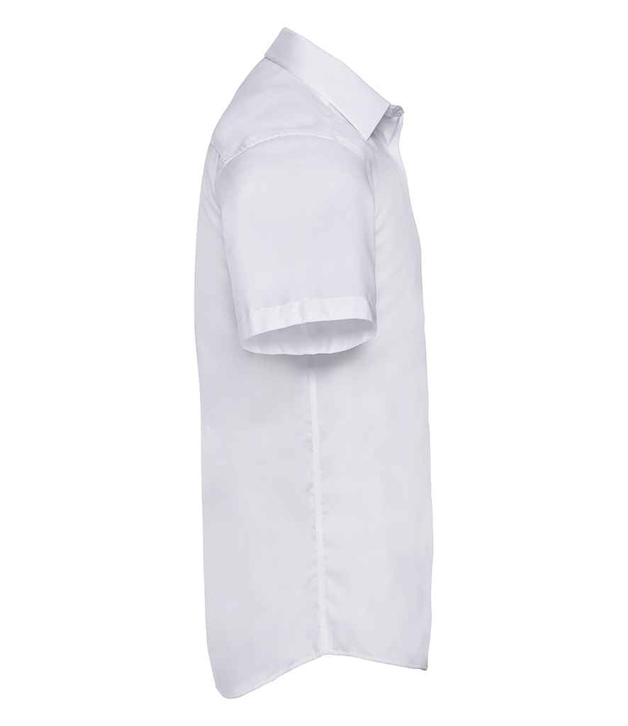 Russell Collection Short Sleeve Tailored Ultimate Non-Iron Shirt in by Russell — Custom branded clothing by Print Press, featuring premium embroidery produced in our specialist print lab in the UK.