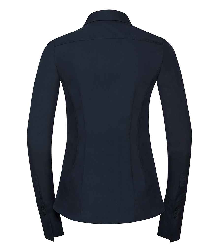 Russell Collection Ladies Ultimate Stretch Shirt in by Russell — Custom branded clothing by Print Press, featuring premium embroidery produced in our specialist print lab in the UK.
