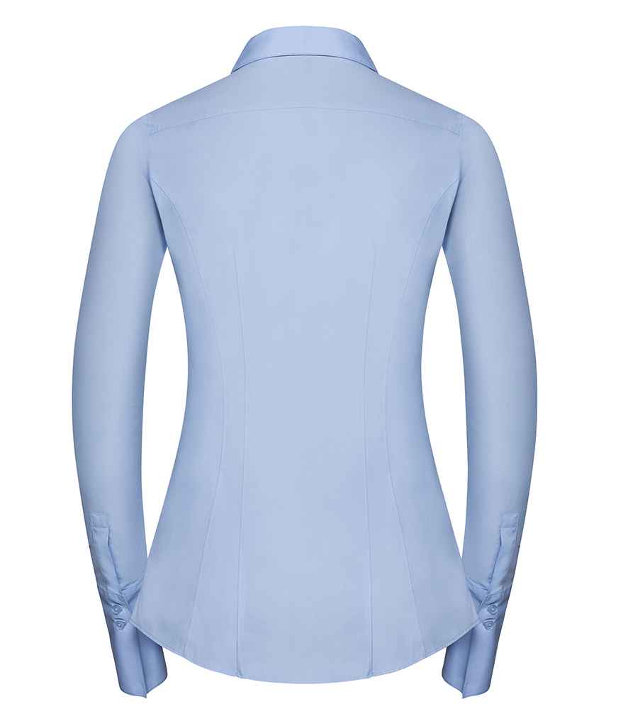 Russell Collection Ladies Ultimate Stretch Shirt in by Russell — Custom branded clothing by Print Press, featuring premium embroidery produced in our specialist print lab in the UK.