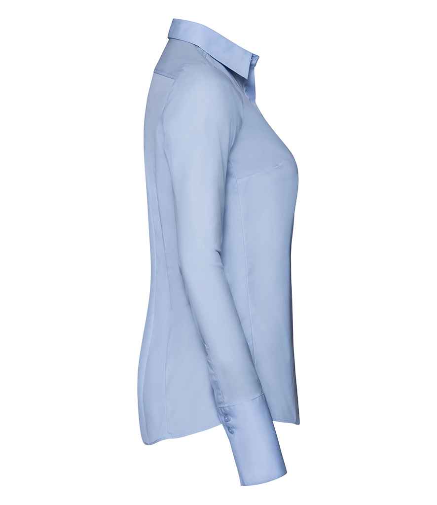 Russell Collection Ladies Ultimate Stretch Shirt in by Russell — Custom branded clothing by Print Press, featuring premium embroidery produced in our specialist print lab in the UK.