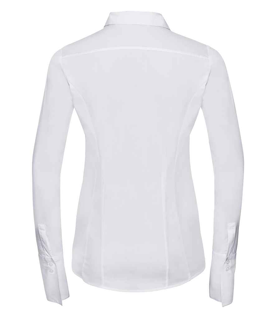 Russell Collection Ladies Ultimate Stretch Shirt in by Russell — Custom branded clothing by Print Press, featuring premium embroidery produced in our specialist print lab in the UK.