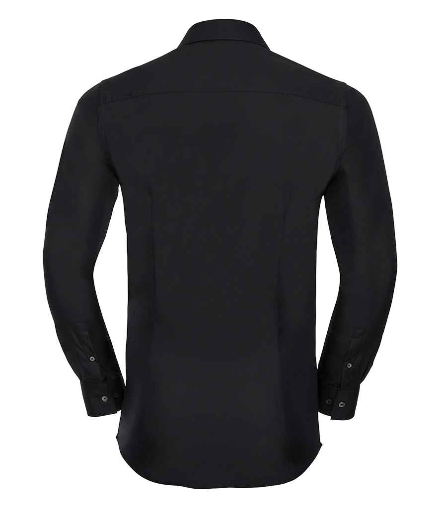 Russell Collection Long Sleeve Ultimate Stretch Shirt in by Russell — Custom branded clothing by Print Press, featuring premium embroidery produced in our specialist print lab in the UK.