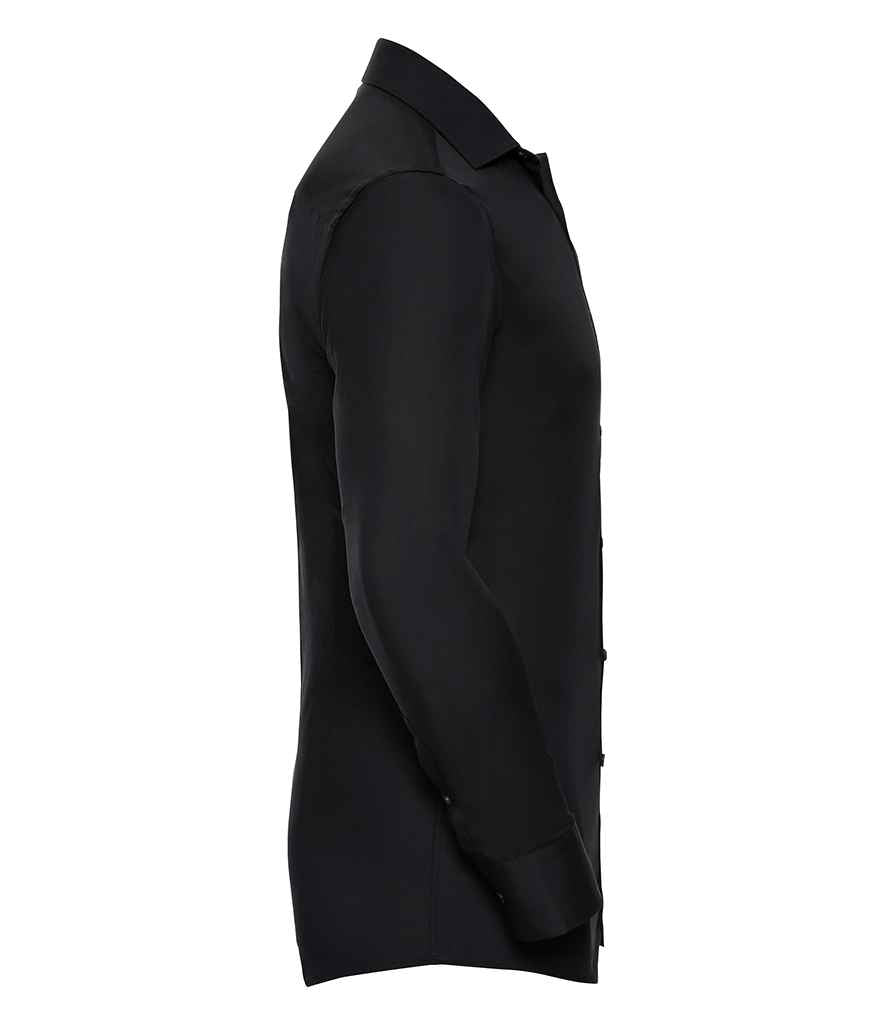 Russell Collection Long Sleeve Ultimate Stretch Shirt in by Russell — Custom branded clothing by Print Press, featuring premium embroidery produced in our specialist print lab in the UK.