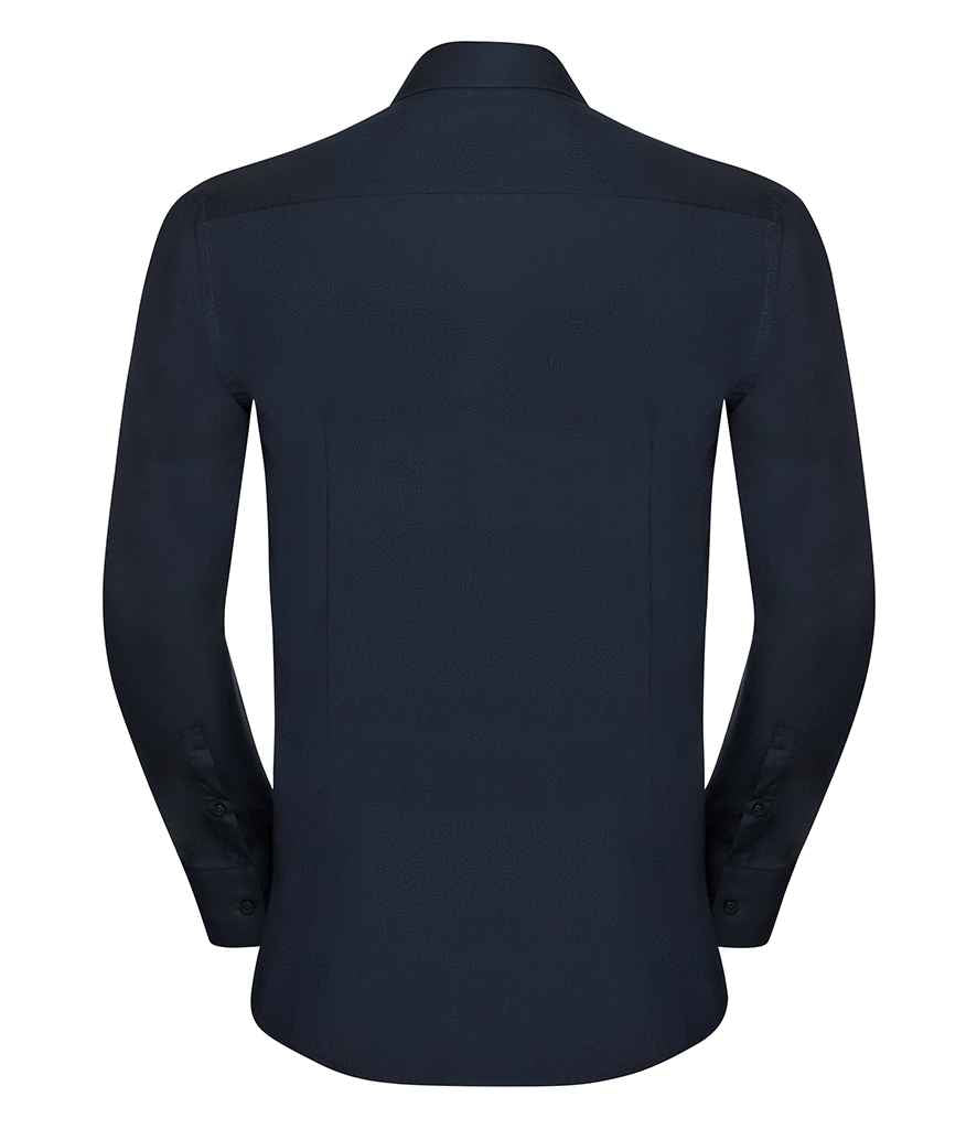 Russell Collection Long Sleeve Ultimate Stretch Shirt in by Russell — Custom branded clothing by Print Press, featuring premium embroidery produced in our specialist print lab in the UK.