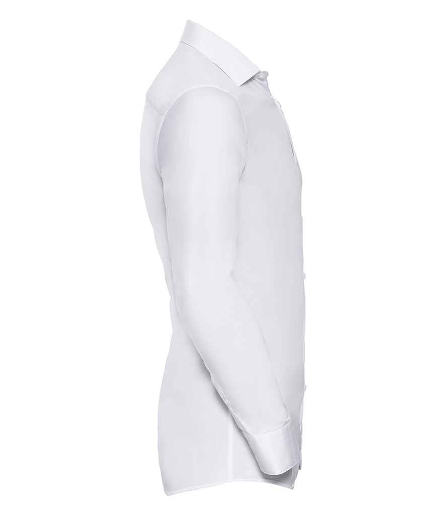 Russell Collection Long Sleeve Ultimate Stretch Shirt in by Russell — Custom branded clothing by Print Press, featuring premium embroidery produced in our specialist print lab in the UK.