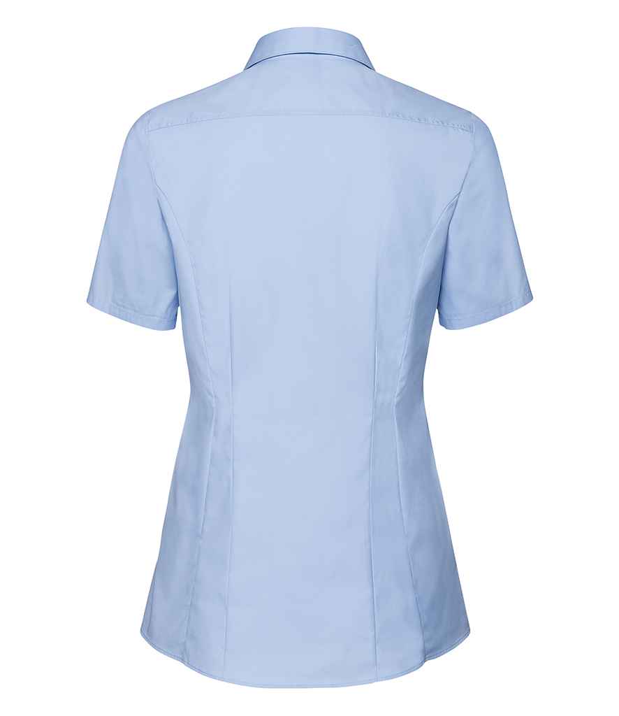Russell Collection Ladies Short Sleeve Ultimate Stretch Shirt in by Russell — Custom branded clothing by Print Press, featuring premium embroidery produced in our specialist print lab in the UK.