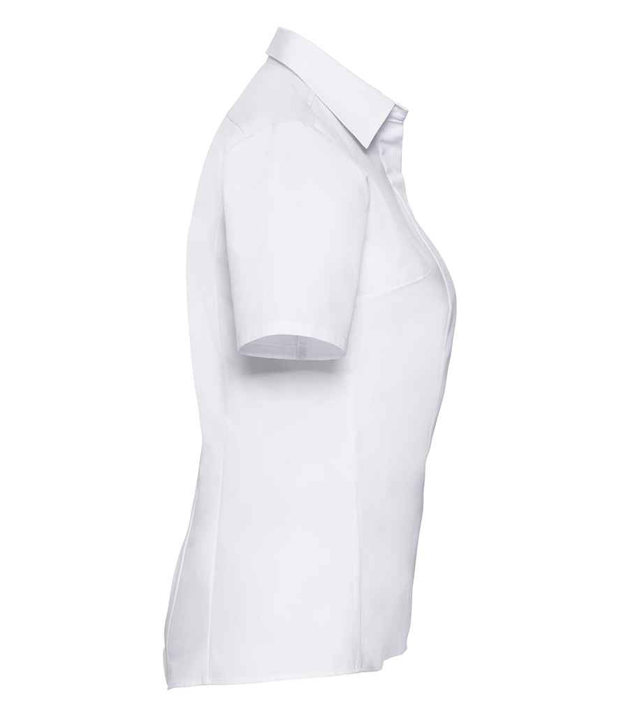 Russell Collection Ladies Short Sleeve Ultimate Stretch Shirt in by Russell — Custom branded clothing by Print Press, featuring premium embroidery produced in our specialist print lab in the UK.