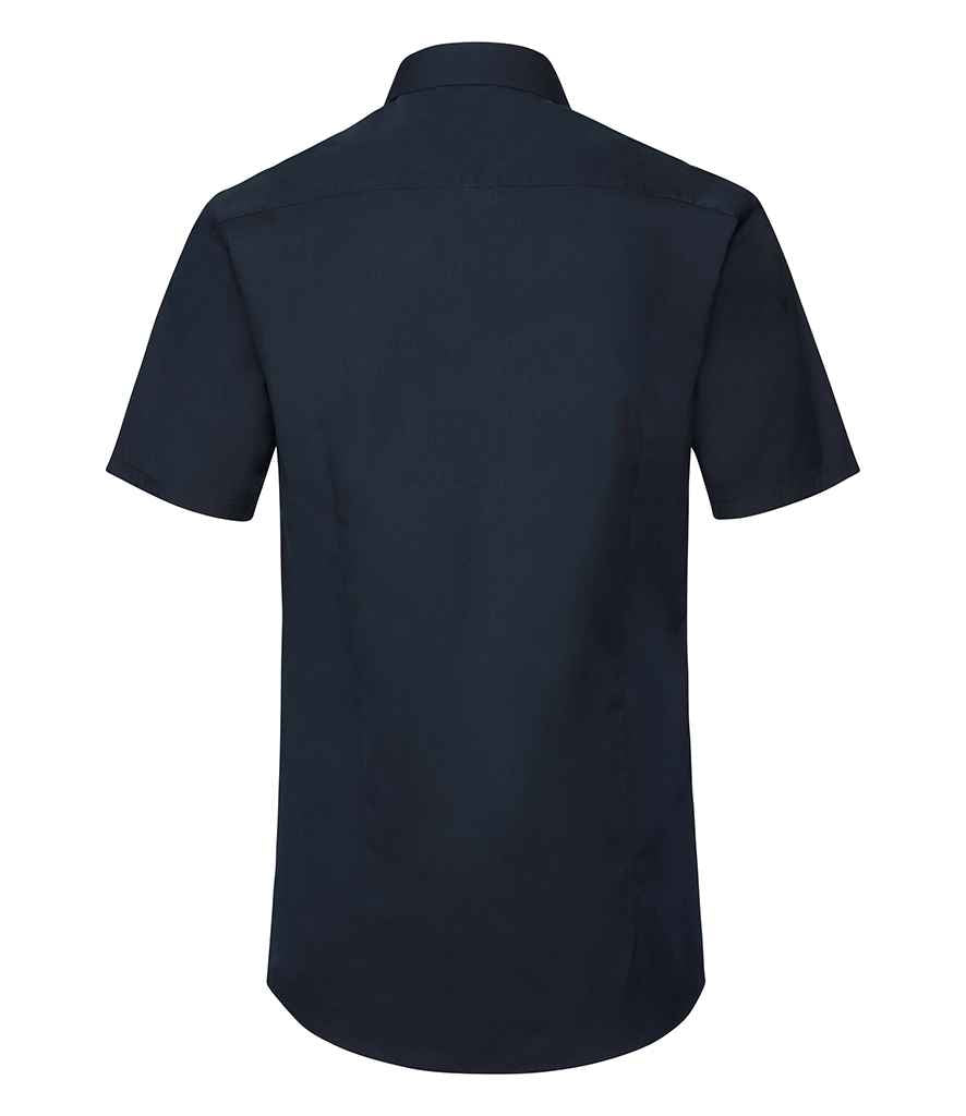 Russell Collection Ultimate Short Sleeve Stretch Shirt in by Russell — Custom branded clothing by Print Press, featuring premium embroidery produced in our specialist print lab in the UK.