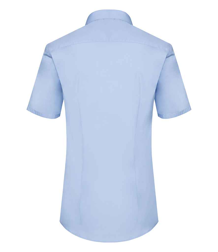 Russell Collection Ultimate Short Sleeve Stretch Shirt in by Russell — Custom branded clothing by Print Press, featuring premium embroidery produced in our specialist print lab in the UK.