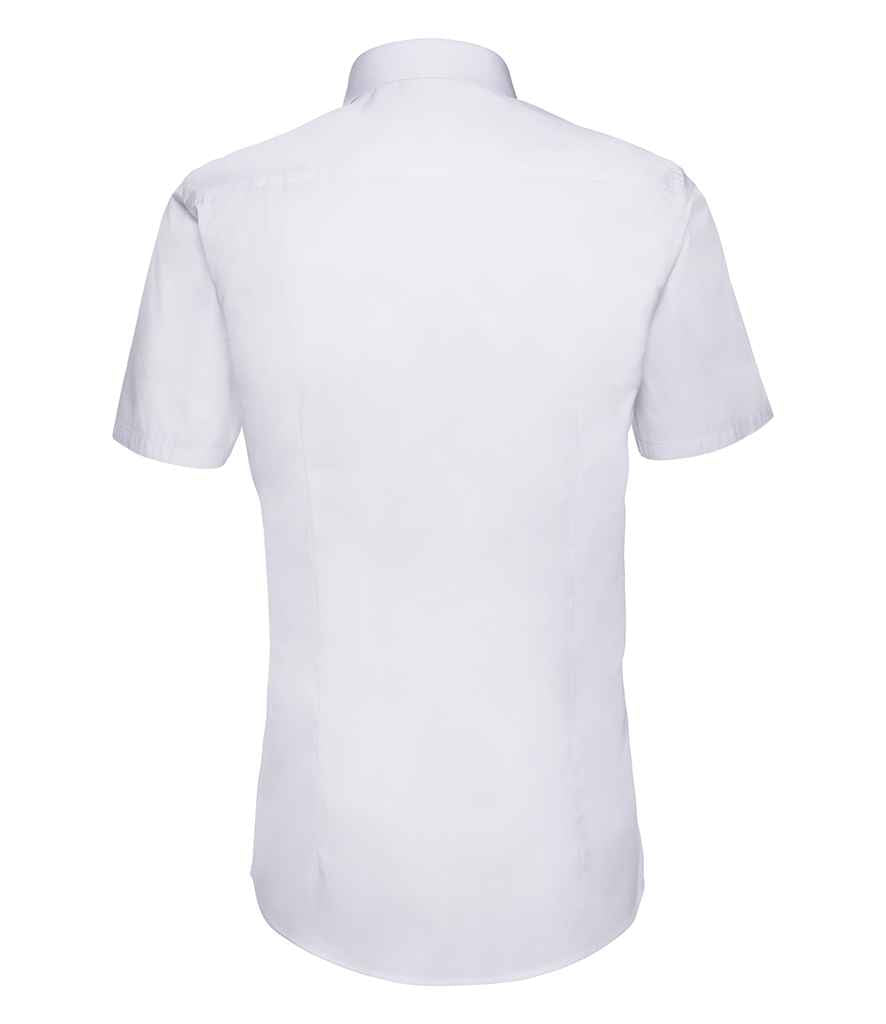 Russell Collection Ultimate Short Sleeve Stretch Shirt in by Russell — Custom branded clothing by Print Press, featuring premium embroidery produced in our specialist print lab in the UK.