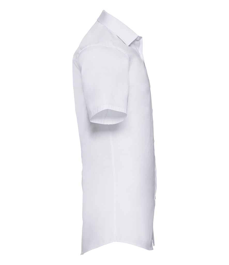 Russell Collection Ultimate Short Sleeve Stretch Shirt in by Russell — Custom branded clothing by Print Press, featuring premium embroidery produced in our specialist print lab in the UK.