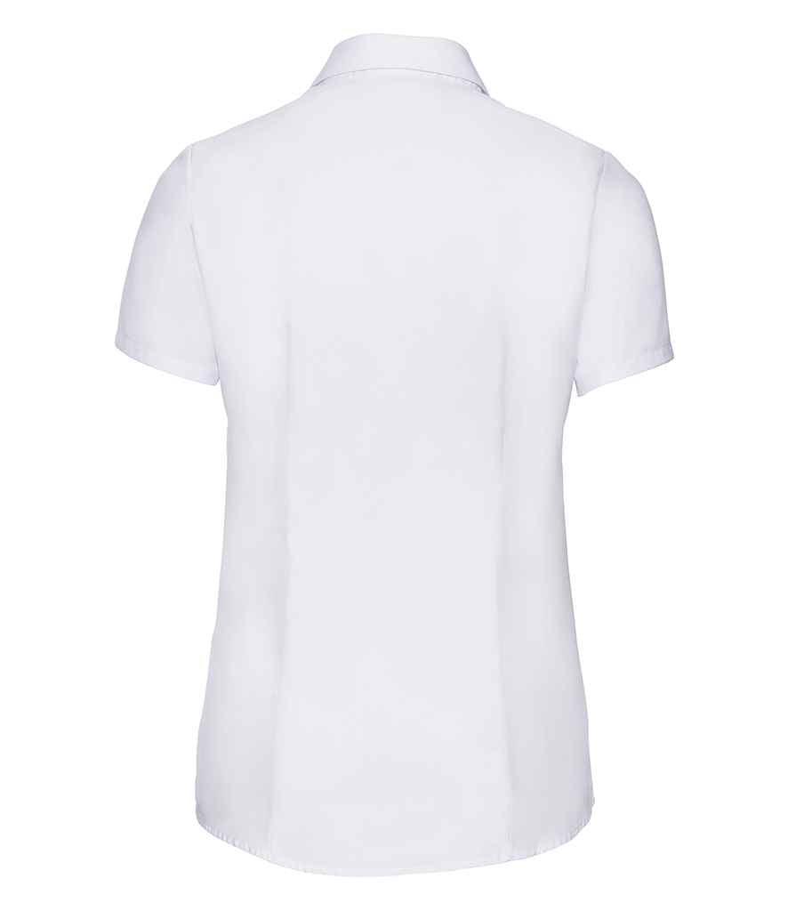 Russell Collection Ladies Short Sleeve Herringbone Shirt in by Russell — Custom branded clothing by Print Press, featuring premium embroidery produced in our specialist print lab in the UK.