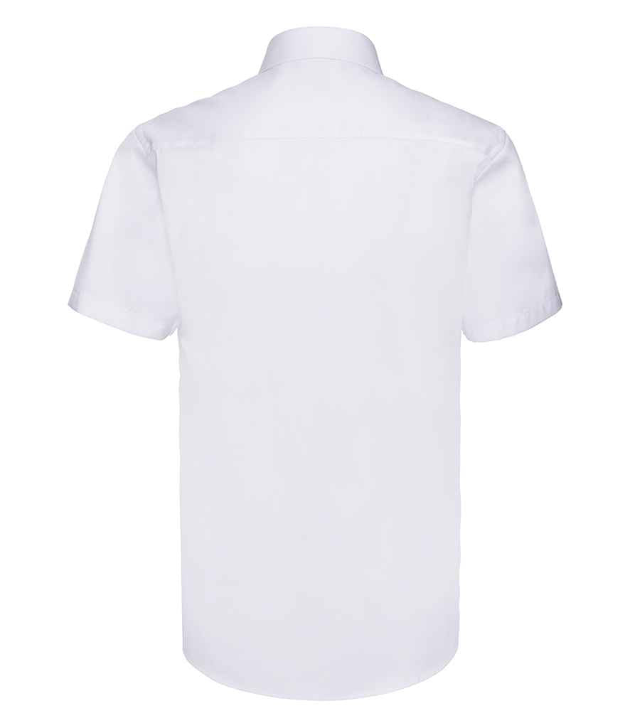 Russell Collection Short Sleeve Herringbone Shirt in by Russell — Custom branded clothing by Print Press, featuring premium embroidery produced in our specialist print lab in the UK.