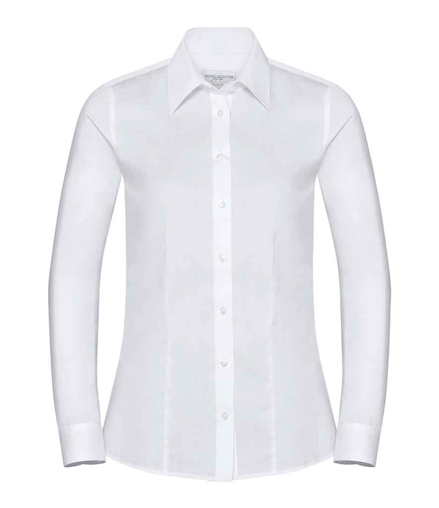Russell Collection Ladies Long Sleeve Tailored Coolmax® Shirt in by Russell — Custom branded clothing by Print Press, featuring premium embroidery produced in our specialist print lab in the UK.