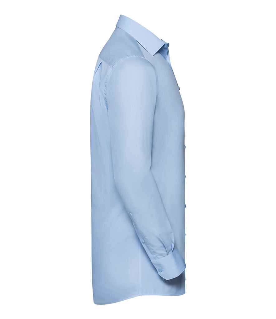 Russell Collection Long Sleeve Tailored Coolmax® Shirt in by Russell — Custom branded clothing by Print Press, featuring premium embroidery produced in our specialist print lab in the UK.